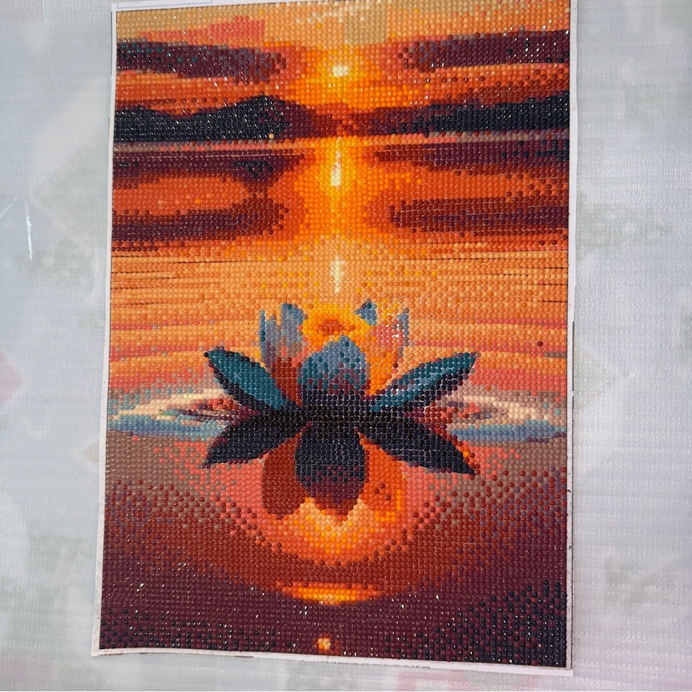 Sunset Lotus Wall Art